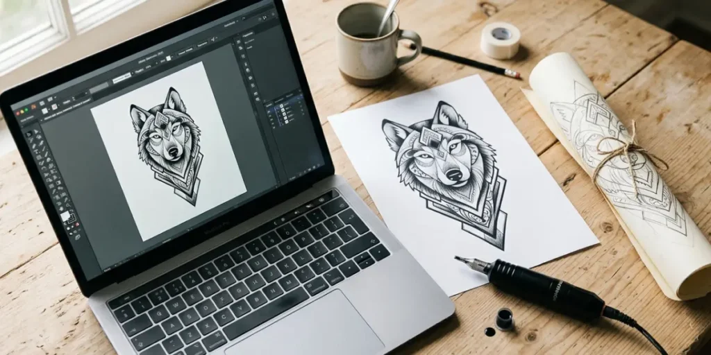 fetured image of adobe firefly tattoo generator